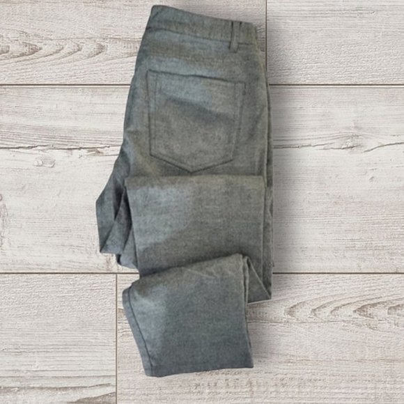 Mens Heather Grey Cotton Trouser Dress Pants- Size 30 Waist - Picture 1 of 9